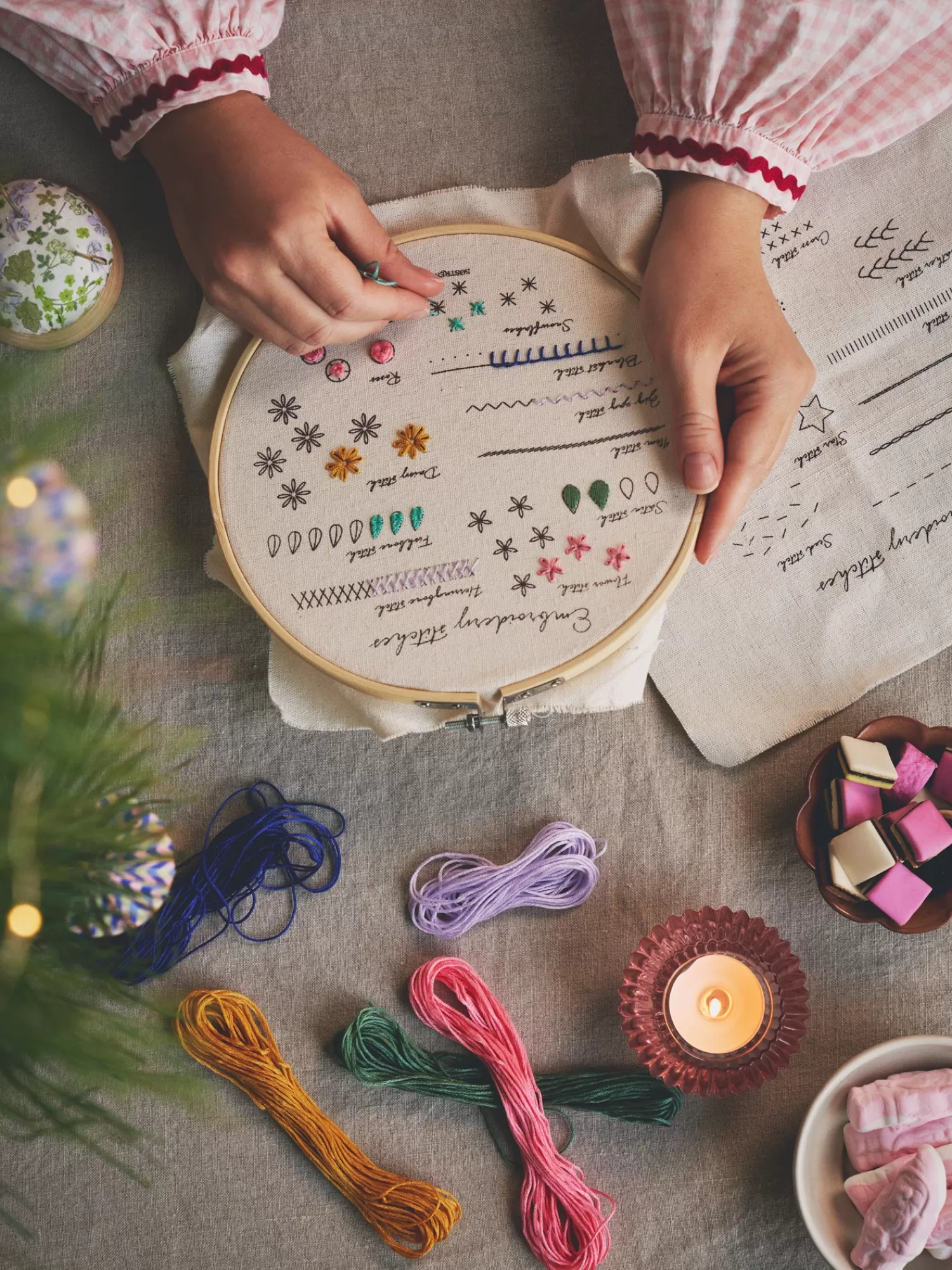 Søstrene Grene Broderisæt Til Begyndere Nature Outlet