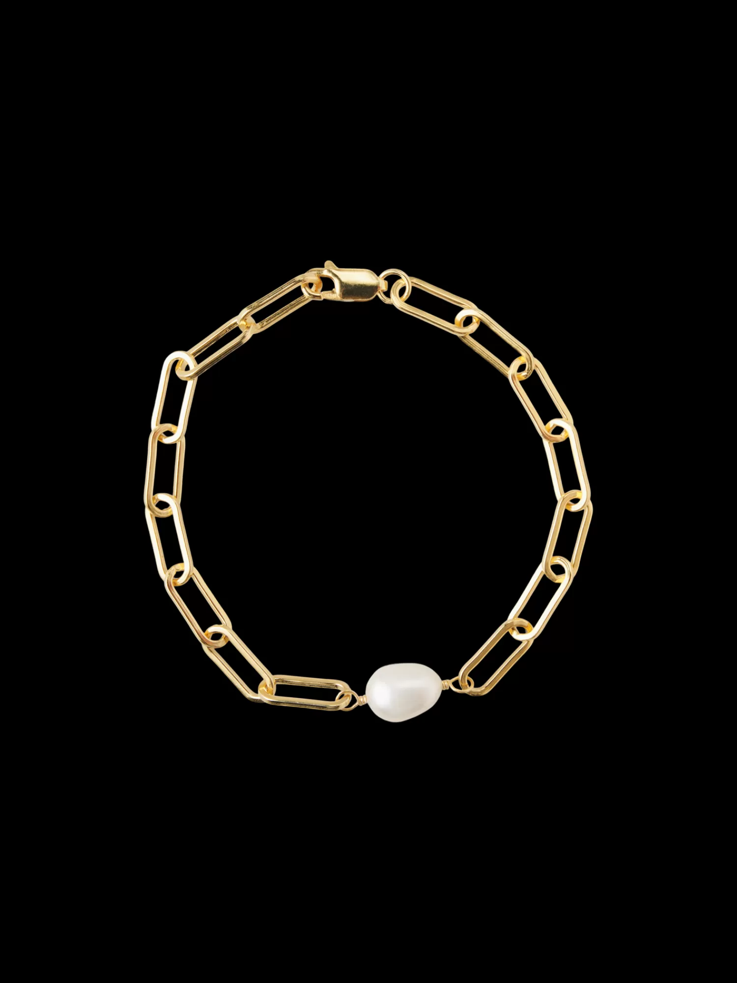 Søstrene Grene Chunky Pearl Chain-armbånd Gold Sale