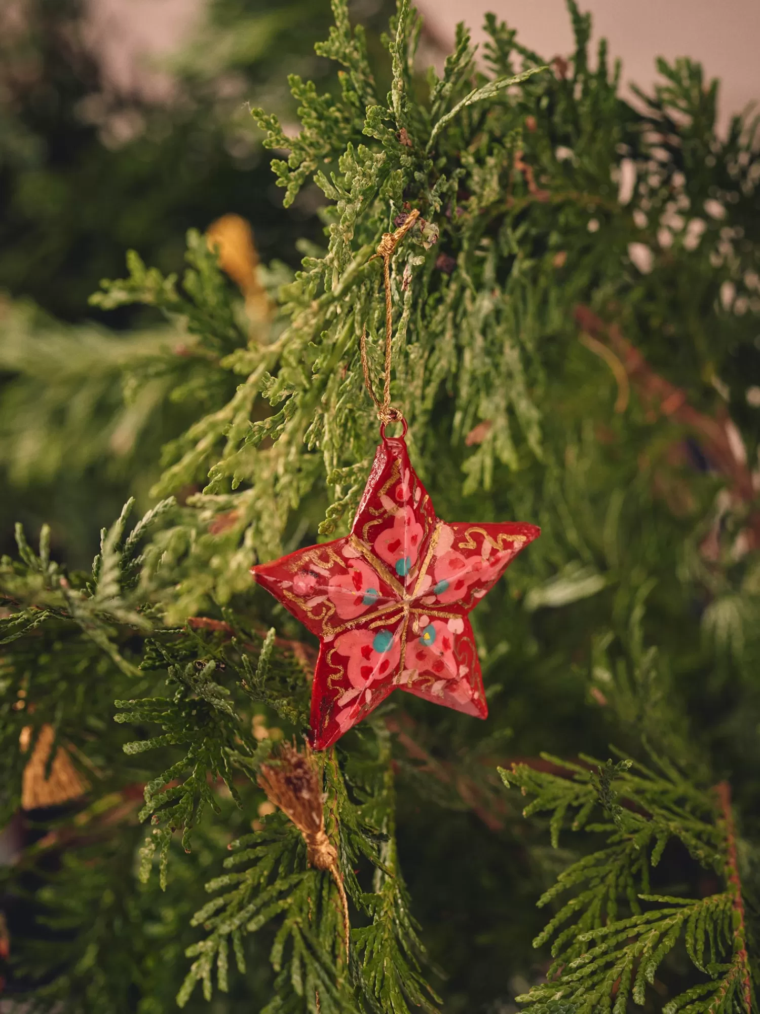 Søstrene Grene Juleophæng Med Stjerne Red New