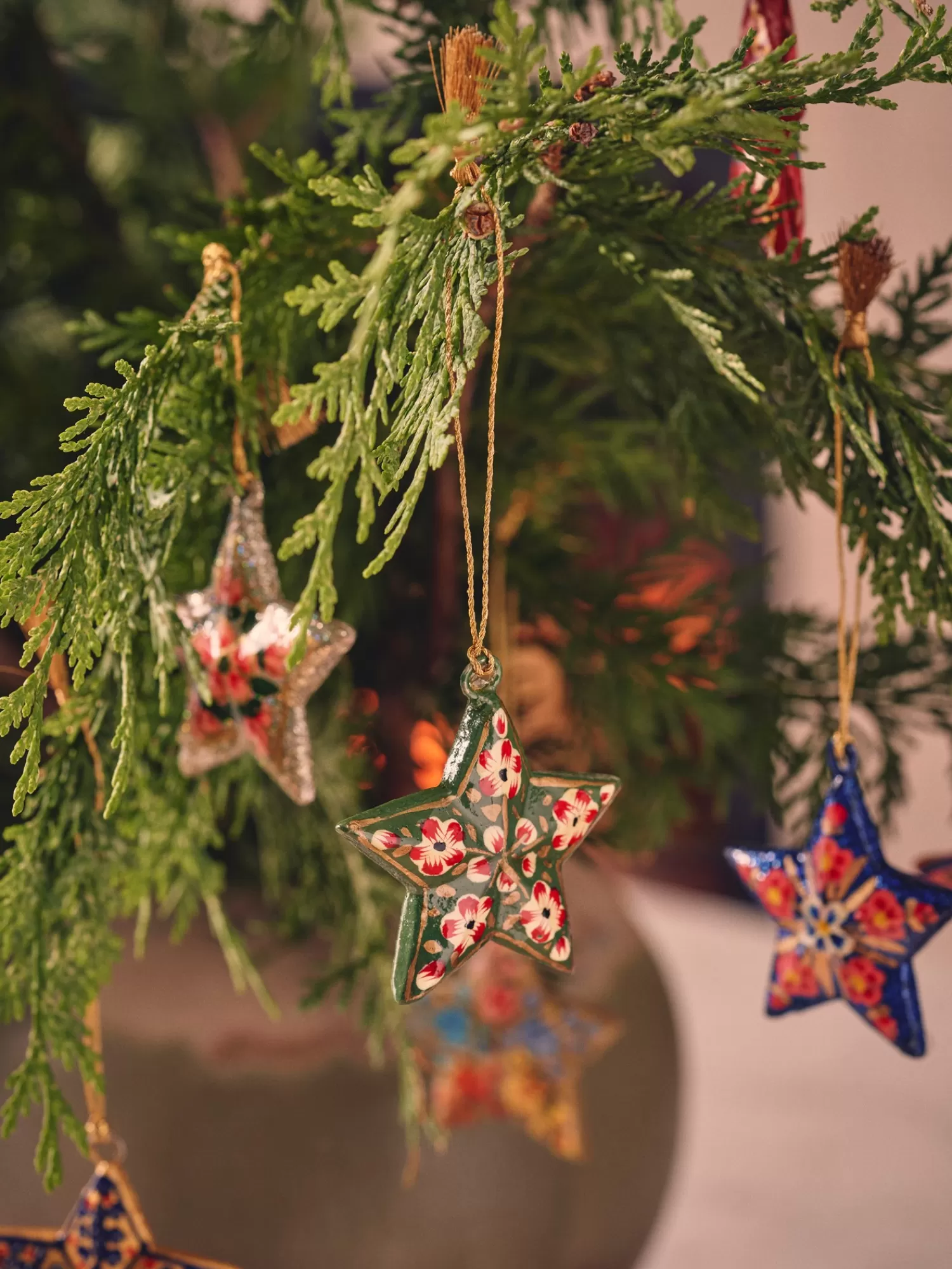 Søstrene Grene Juleophæng Med Stjerne Dark Green Shop