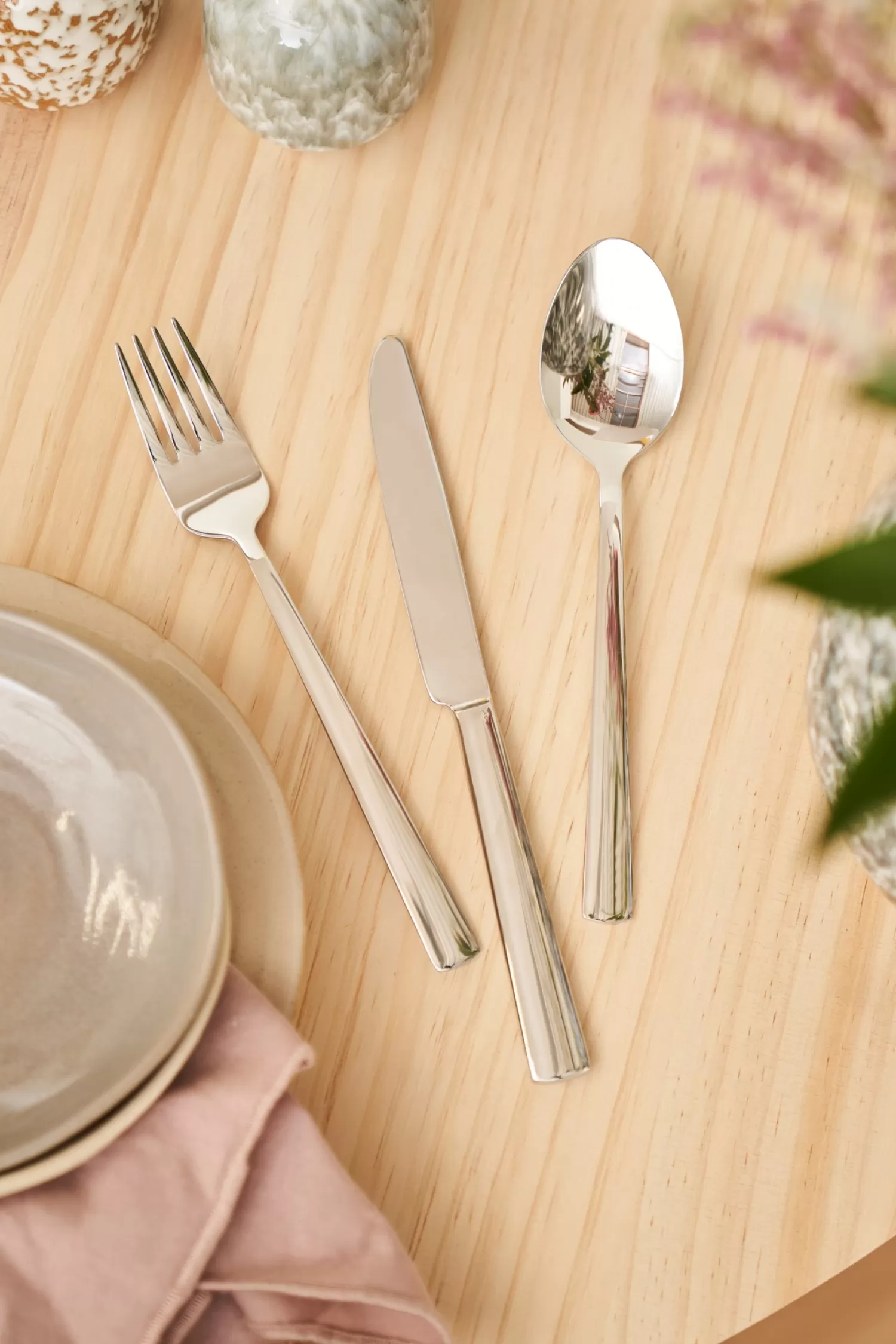 Søstrene Grene Kniv Med Blank Overflade Silver Discount