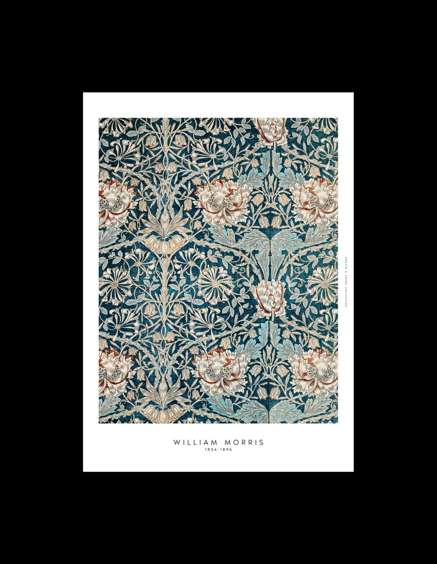 Søstrene Grene Plakat Blue Flowers 40 X 50 Milky Blue Clearance