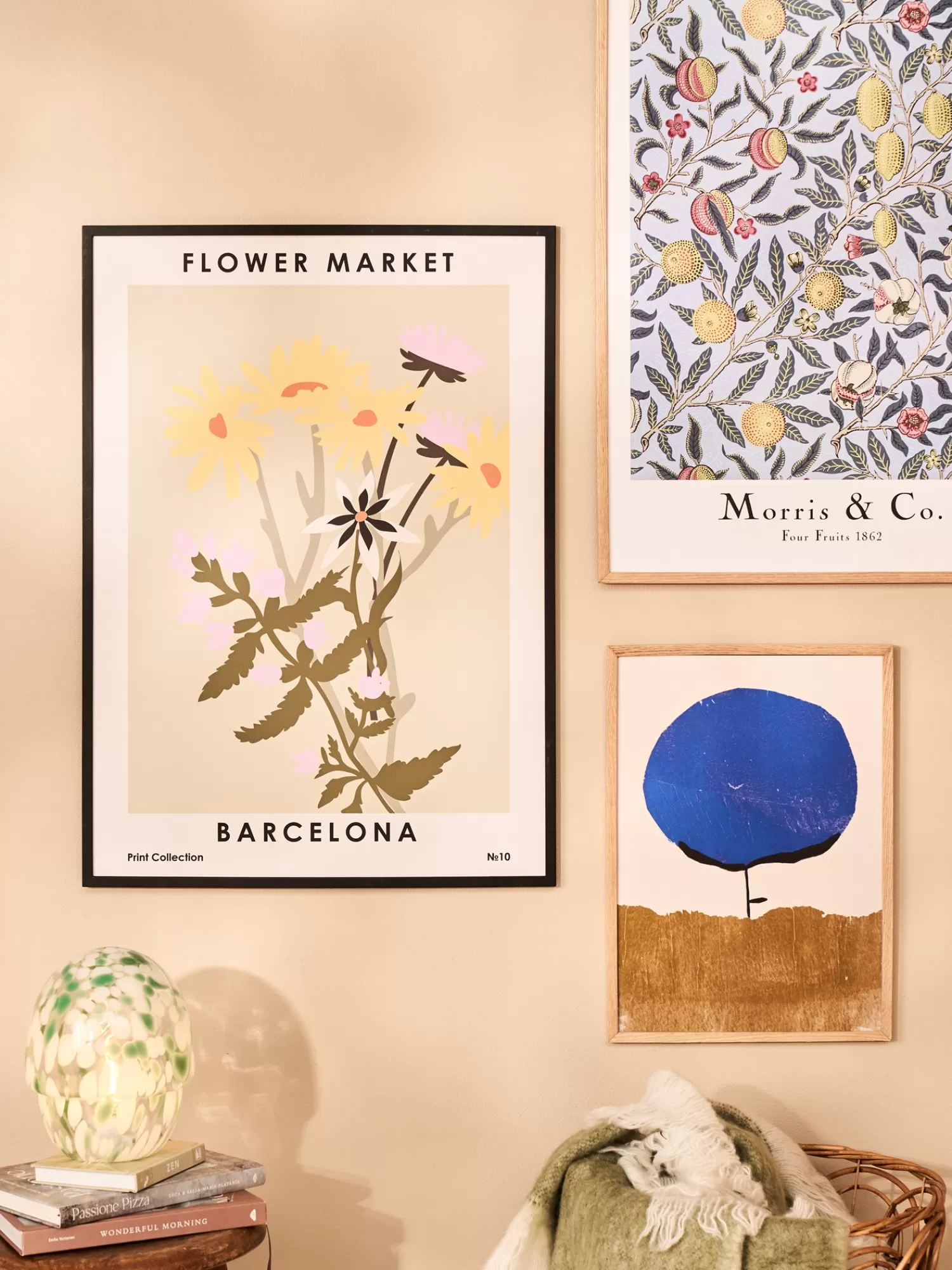 Søstrene Grene Plakat Flower Market Barcelona 50 X 70 Lemon Best Sale