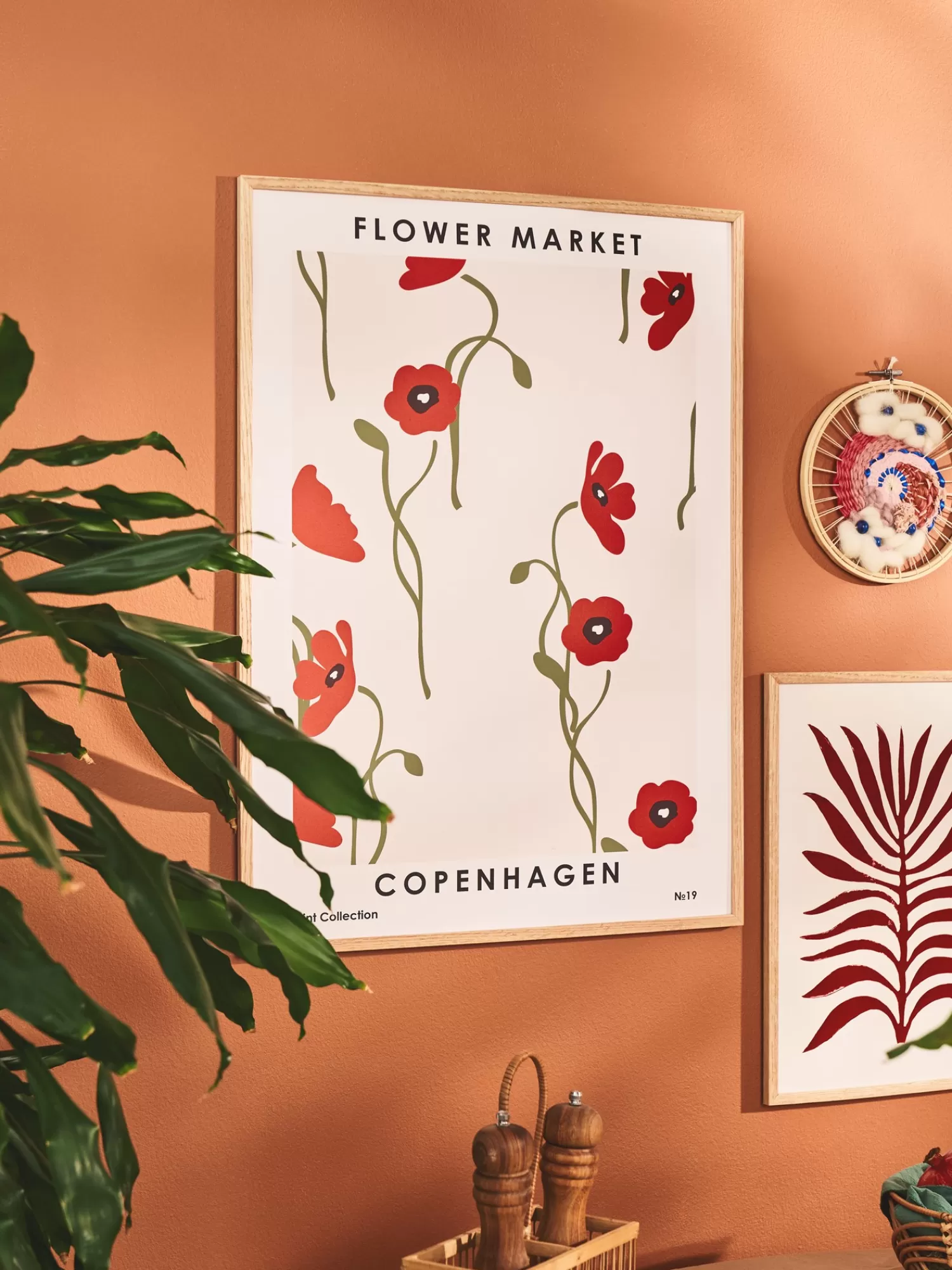 Søstrene Grene Plakat Flower Market Copenhagen 50 X 70 Off White Shop