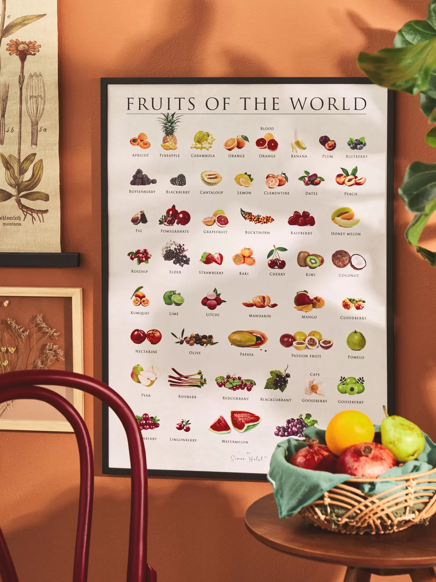 Søstrene Grene Plakat Fruits Of The World 50 X 70 Multi Flash Sale