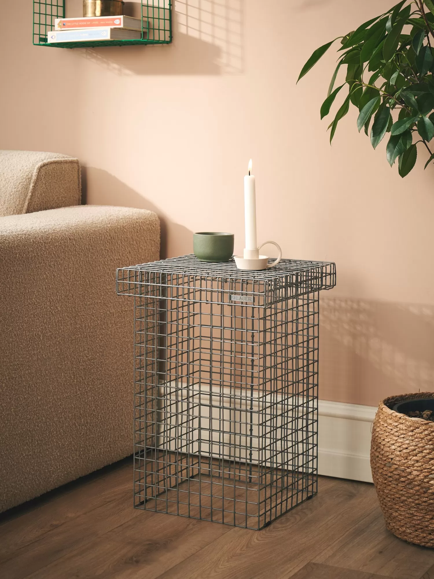 Søstrene Grene WIRE STOOL Skammel Anthracite Store